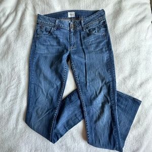 Hudson Collin Midrise Skinny Jeans With Back Pocket Flaps Sz 27